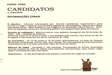 Imagem de documento com informações gerais sobre o curso para candidatos.